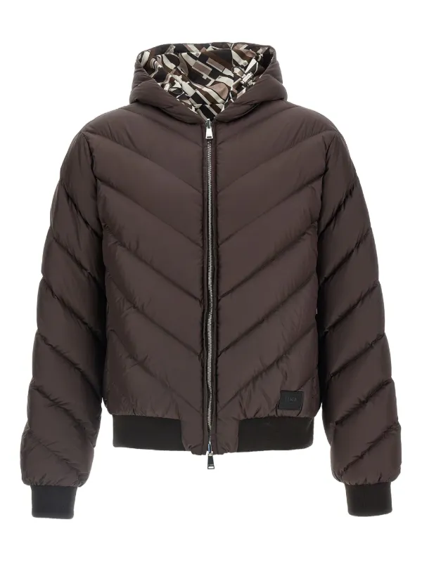 FENDI Reversible Quilted Hooded Jacket | Brown | FARFETCH ZA