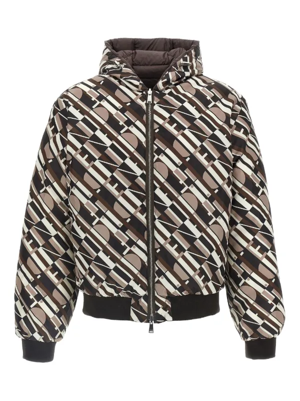 FENDI Reversible Quilted Hooded Jacket | Brown | FARFETCH ZA