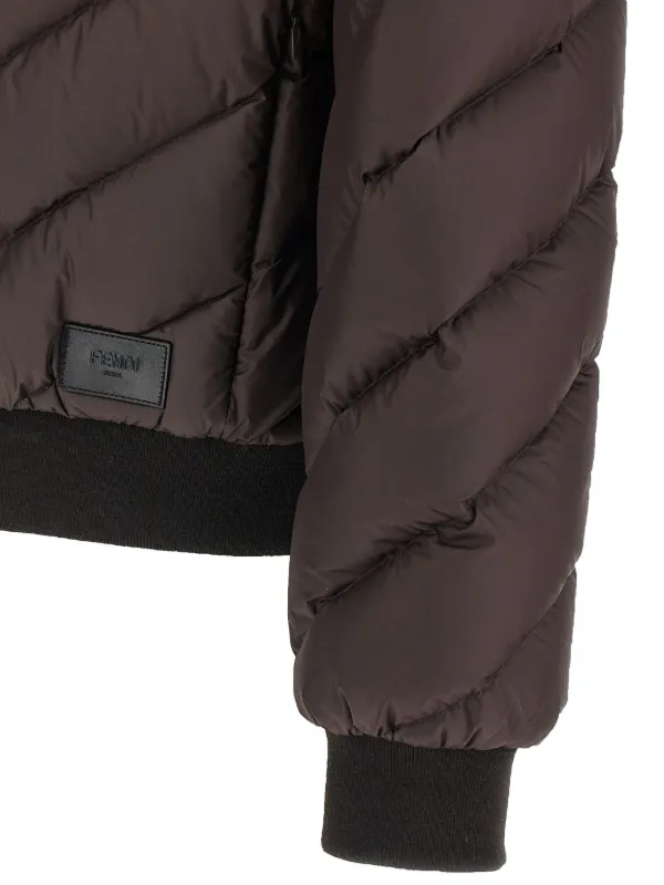 FENDI Reversible Quilted Hooded Jacket | Brown | FARFETCH
