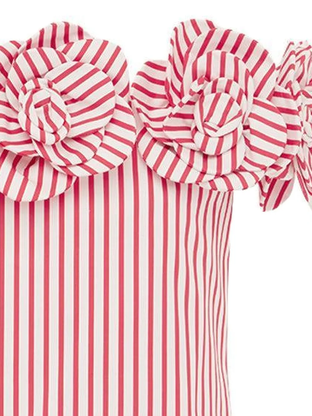 Leo Lin Gestreepte blouse met bloemen - Rood