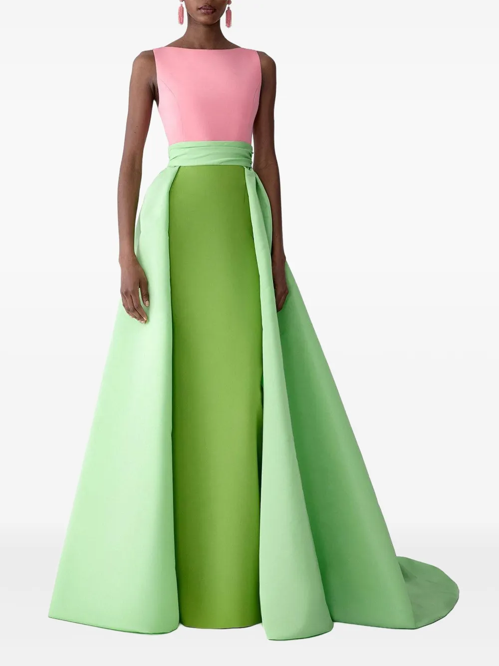 Carolina Herrera boat-neck maxi dress - Green