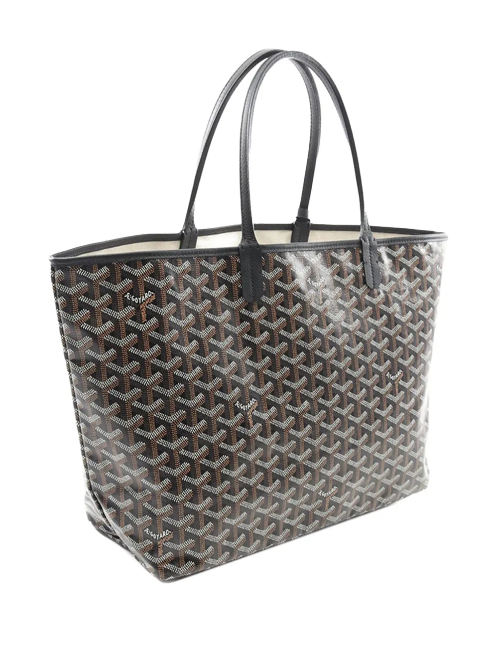 Pre-owned Goyard 2025 Ine Saint Louis Pm Tote Bag In Black