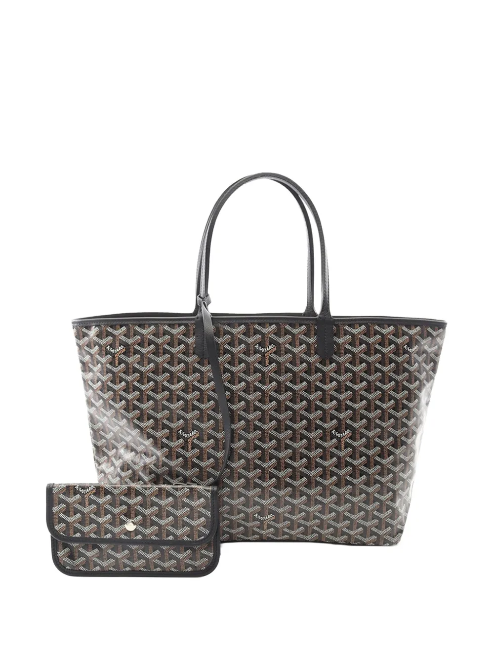 Pre-owned Goyard 2025 Ine Saint Louis Pm Tote Bag In Black