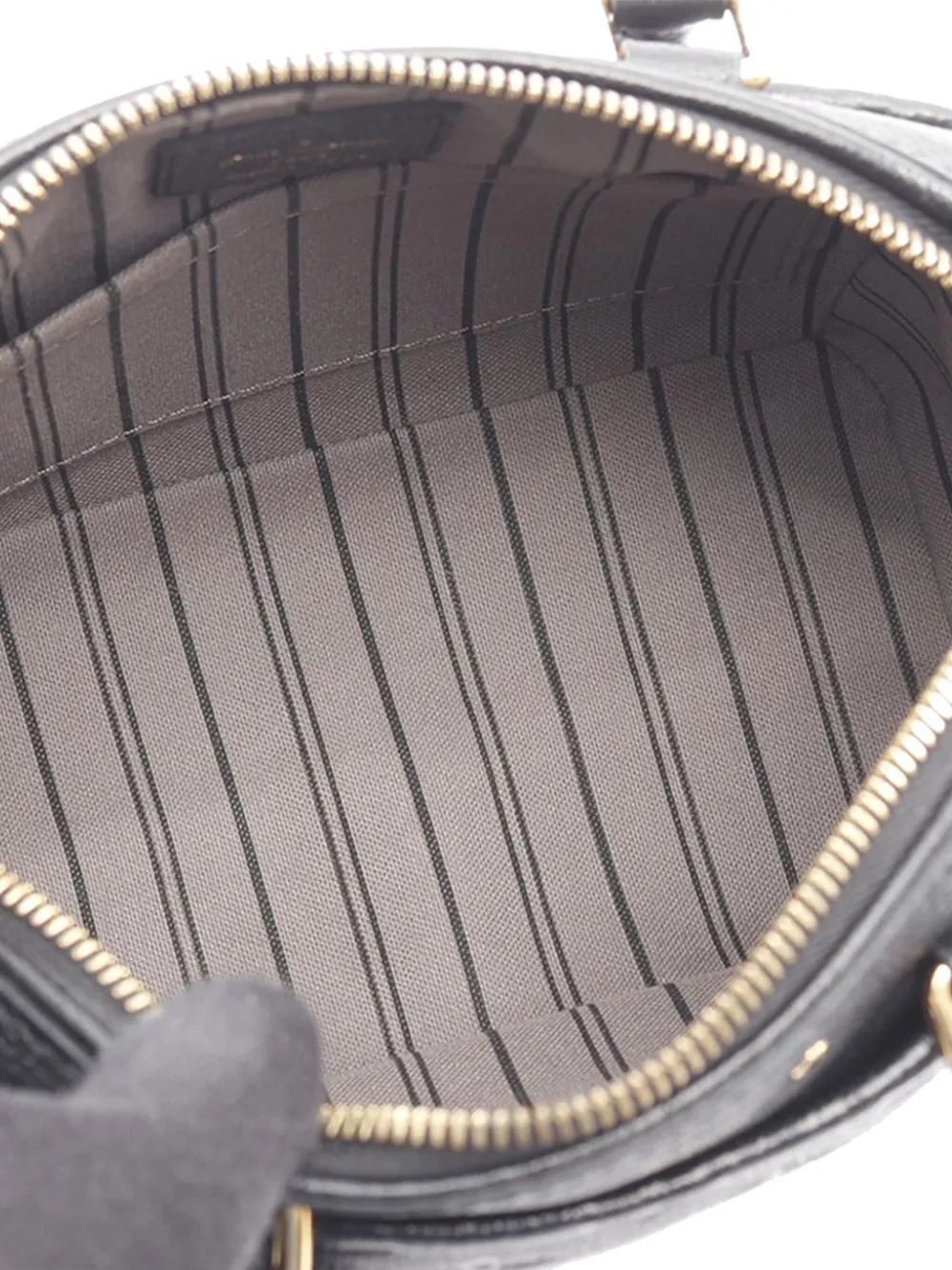 Click to view more detailed imagery on our partner's website Pre-owned Louis Vuitton 2017 Monogram Empreinte Speedy Bandouliere 20 Satchel In Black