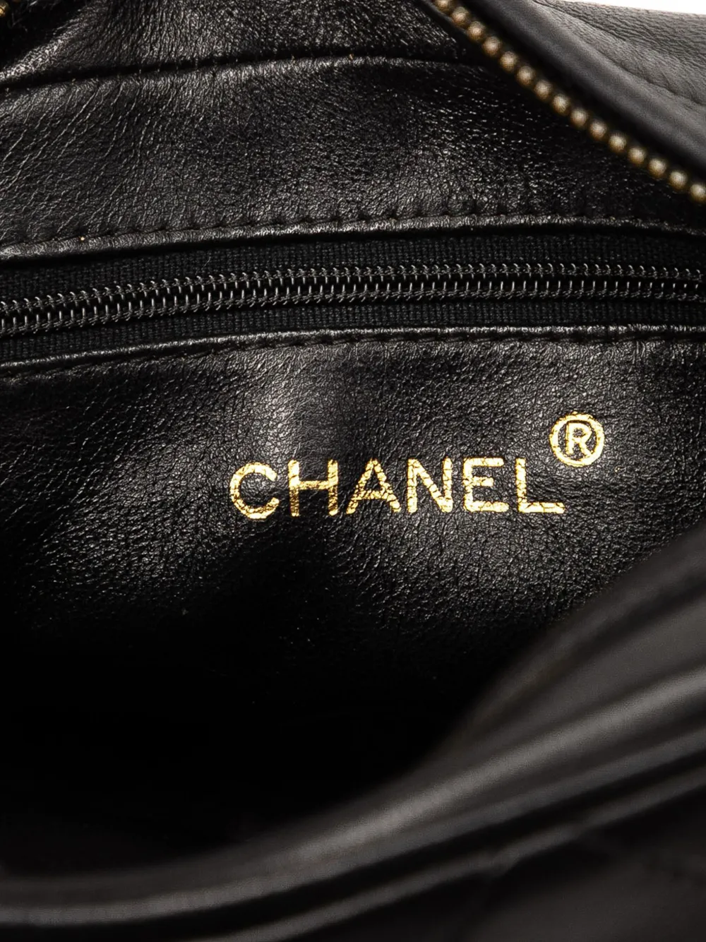 CHANEL Pre-owned 1989-1991 Cc Quilted Lambskin Tassel Camera Bag Crossbody Bag In Black