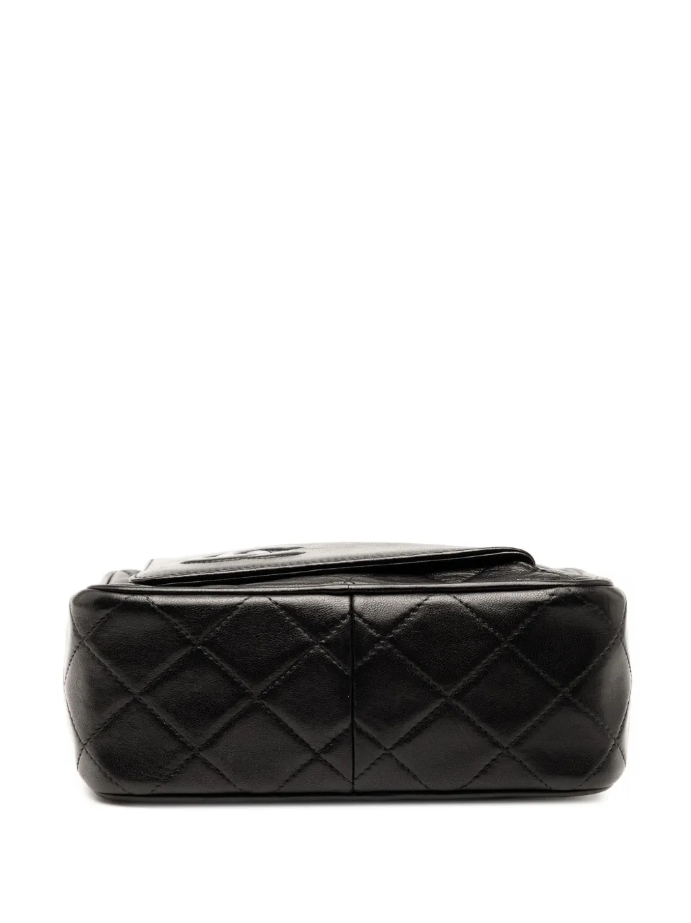 Click to view more detailed imagery on our partner's website Pre-owned Chanel 1989-1991 Cc Quilted Lambskin Tassel Camera Bag Crossbody Bag In Black