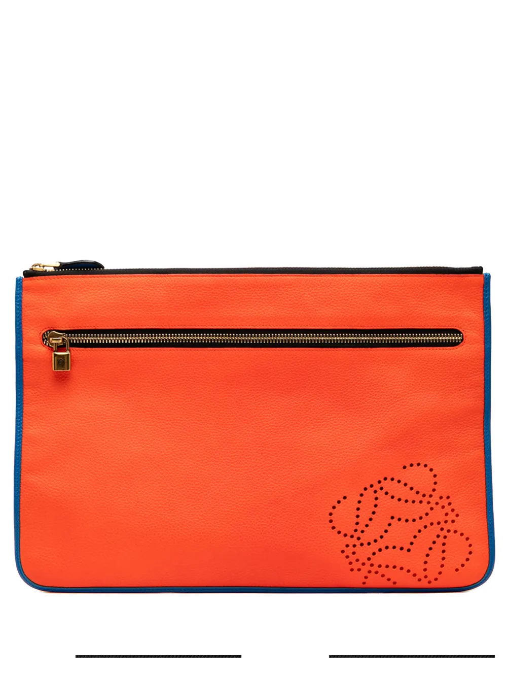 Loewe Pre-Owned 2010-2025 マルチカラーレザー アナグラム クラッチバッグ Loewe Pre-Owned 2010-2025 マルチカラーレザー アナグラム クラッチバッグ