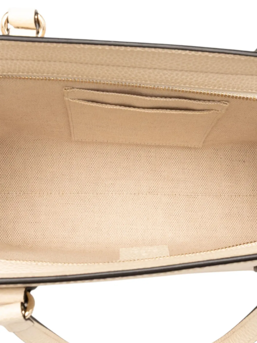 Pre-owned Gucci 2000-2015 Medium Leather Soho Satchel In White