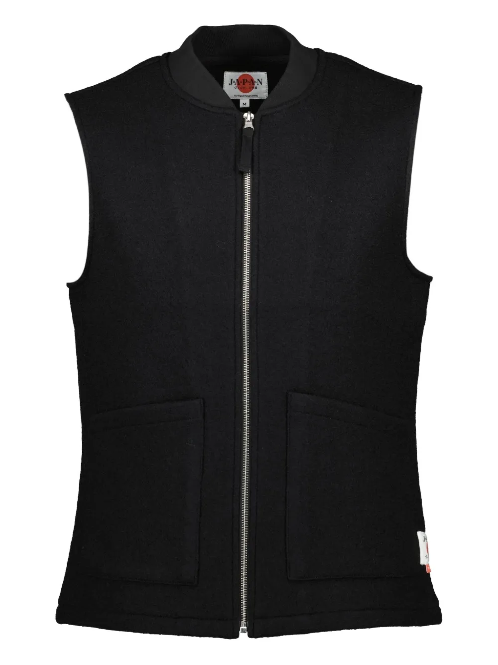 Japan Rags Mei Zip-up Gilet In Black