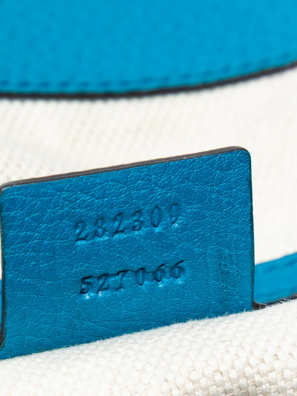 Pre-owned Gucci 2016-2025 Medium Leather Soho Cellarius Tote Bag In Blue