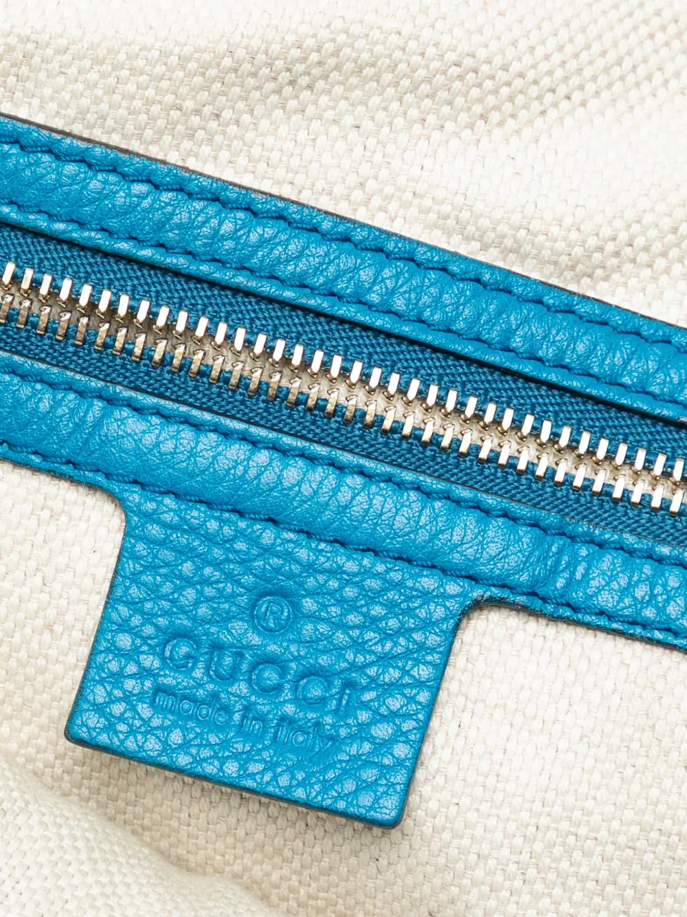 Pre-owned Gucci 2016-2025 Medium Leather Soho Cellarius Tote Bag In Blue