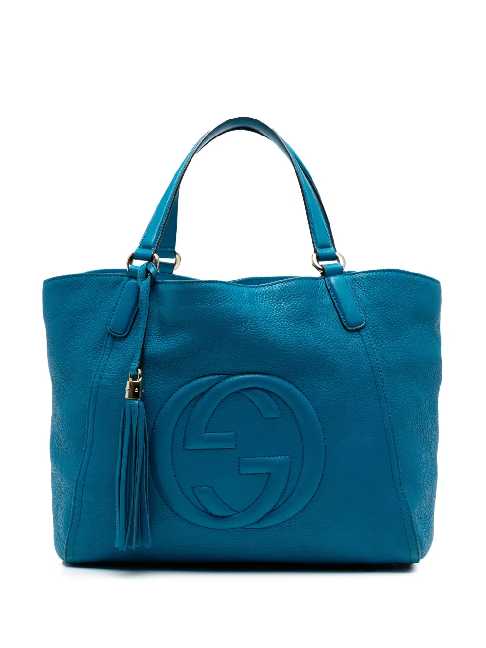 Gucci Pre-Owned 2016-2025 Medium Leather Soho Cellarius tote bag - Blu