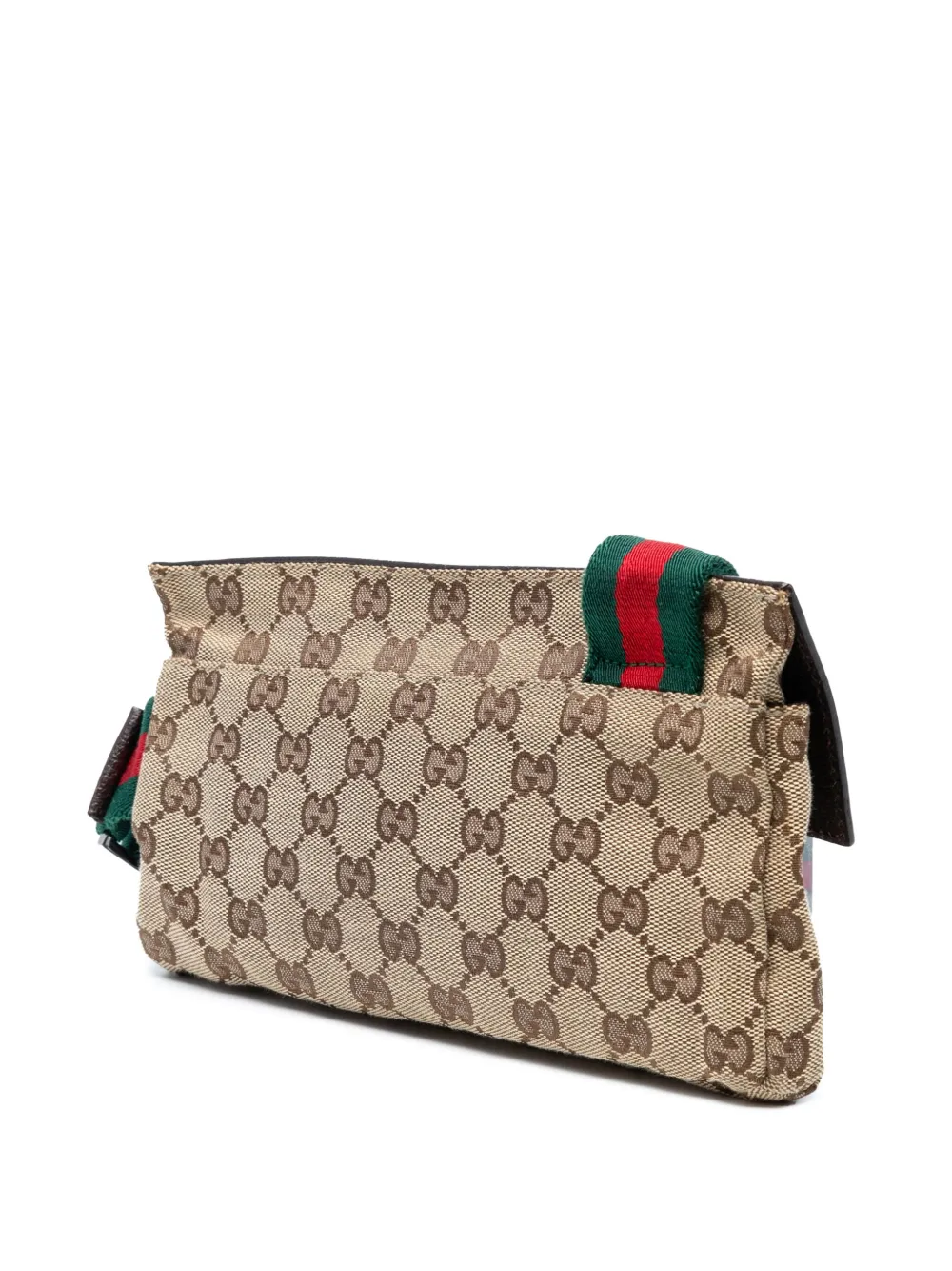 Pre-owned Gucci 2016-2025 Gg Canvas Web Crossbody Bag In Brown