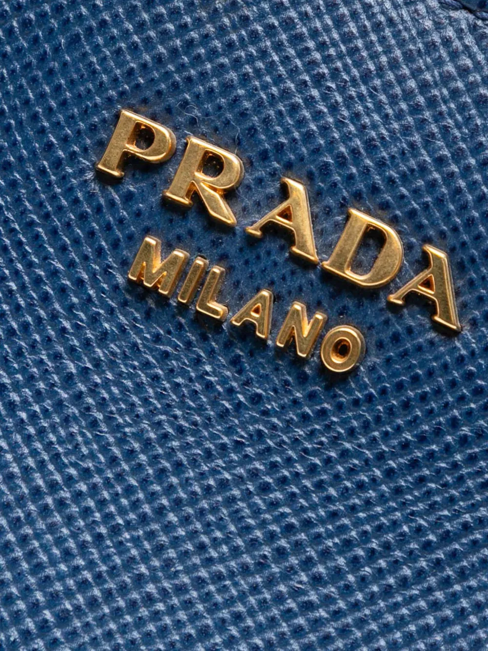 Pre-owned Prada 2013-2025 Saffiano Cuir Front Pocket Convertible Tote Satchel In Blue