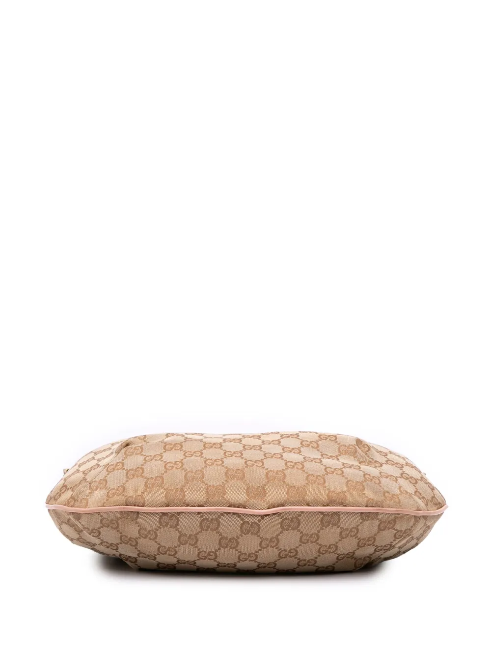 Pre-owned Gucci 2016-2025 Gg Canvas Web Crossbody Bag In Pink