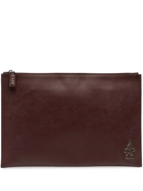 Prada Pre-Owned 2010-2025 Saffiano Lux Zip clutch bag