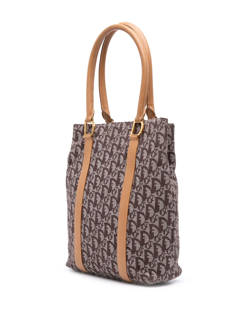 Pre-owned Dior 2002 Issimo Trotter Canvas Tote Bag In Brown