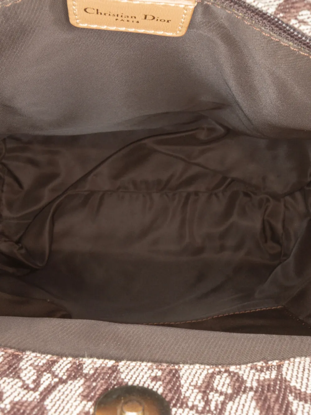 Pre-owned Dior 2002 Issimo Trotter Canvas Tote Bag In Brown