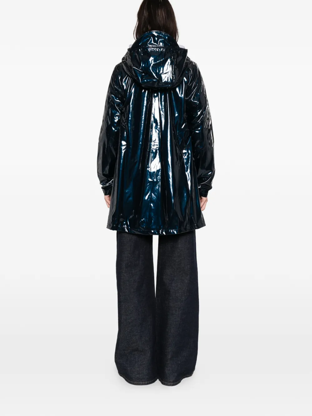 Rains A-line Coat In Blue