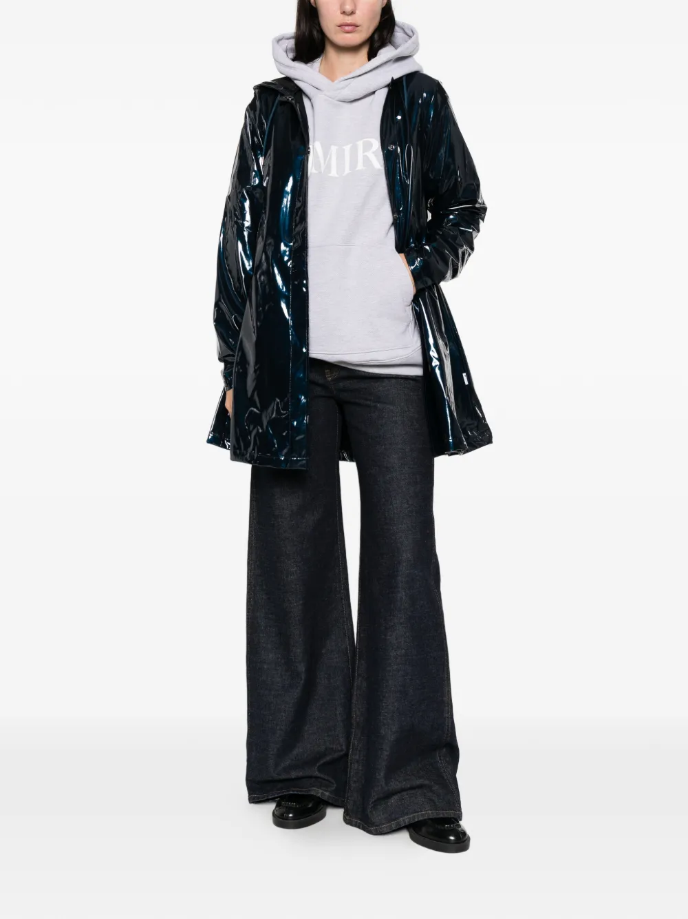  Rains A-line Coat - Blue 