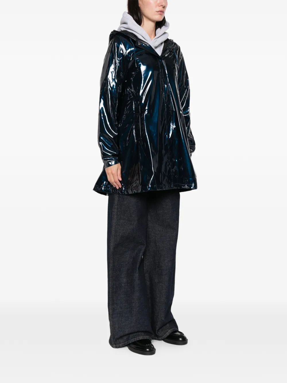  Rains A-line Coat - Blue 