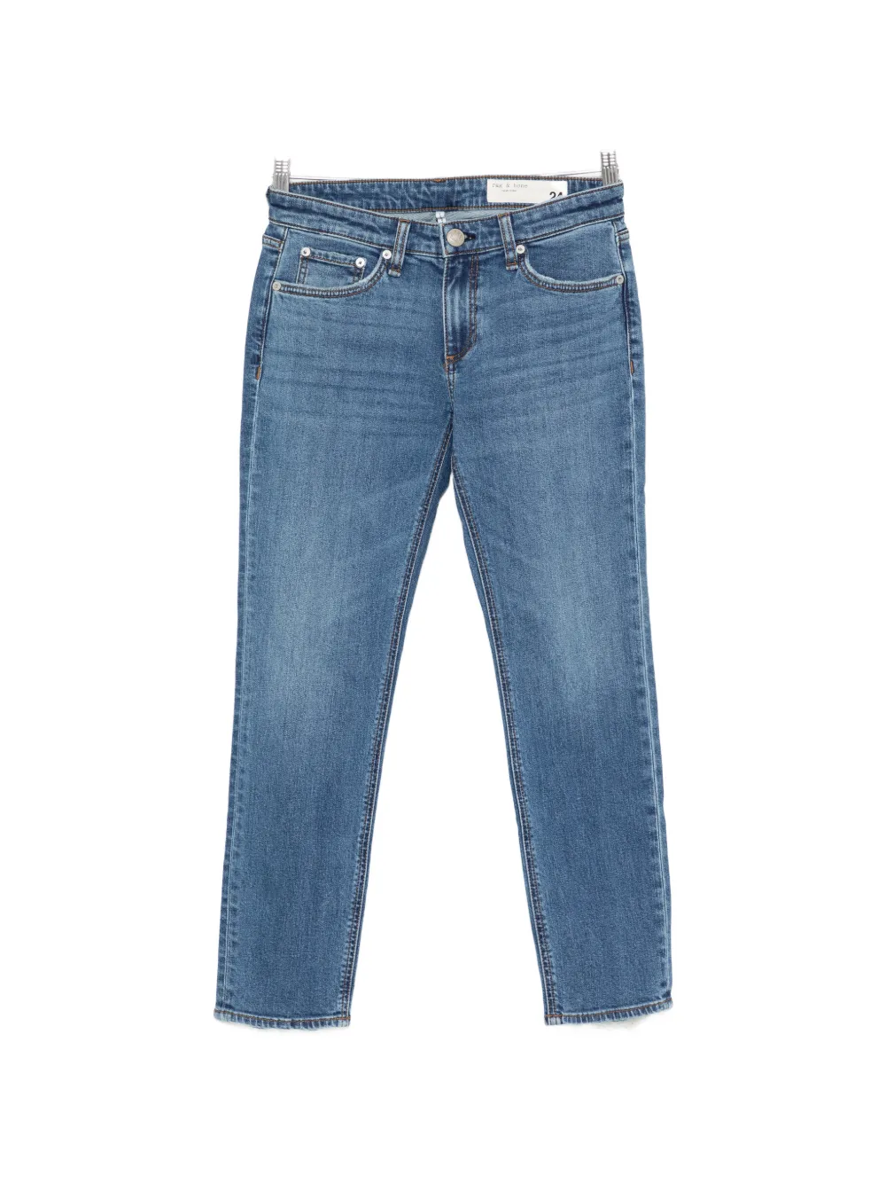 rag & bone frayed hem boyfriend jeans - Blu