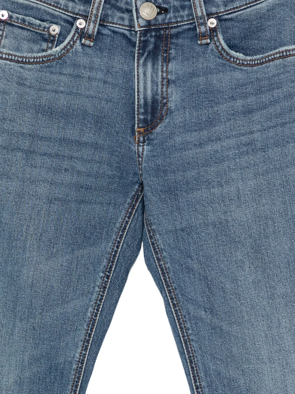  Rag & Bone Vaqueros Boyfriend Con Dobladillo Deshilachado - Azul 