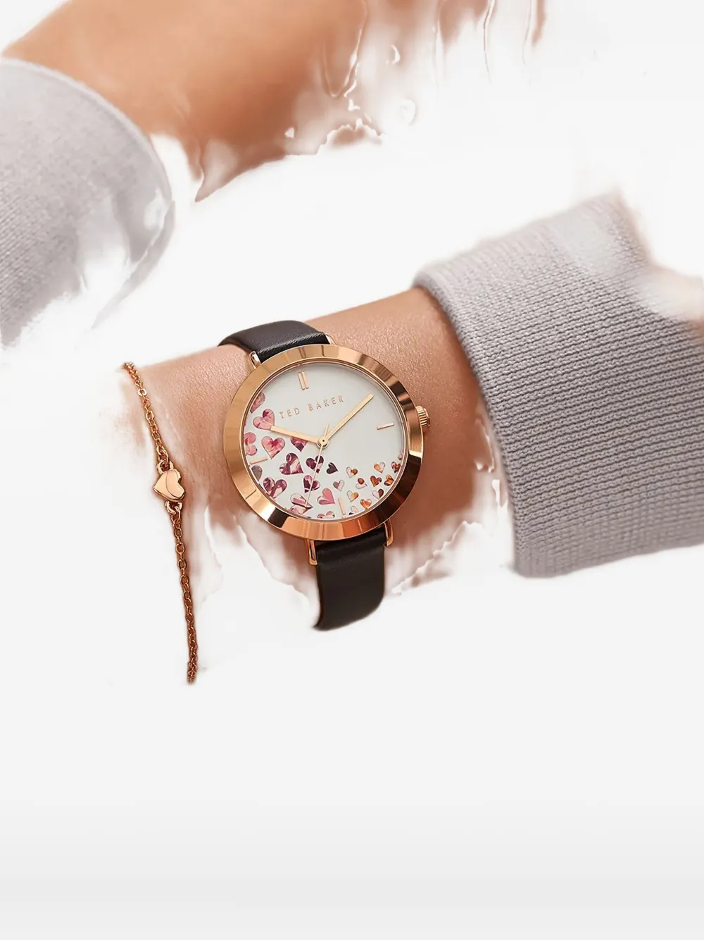 Ted Baker Ammy Hearts 34mm and bracelet set - Wit