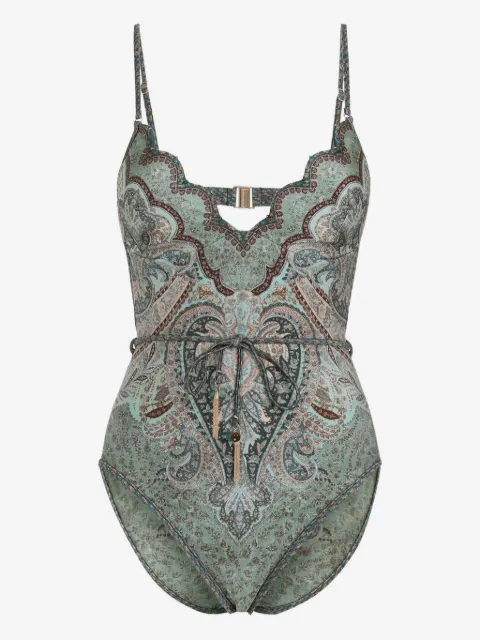 ZIMMERMANN Wanderlust Badeanzug mit Wellensaum