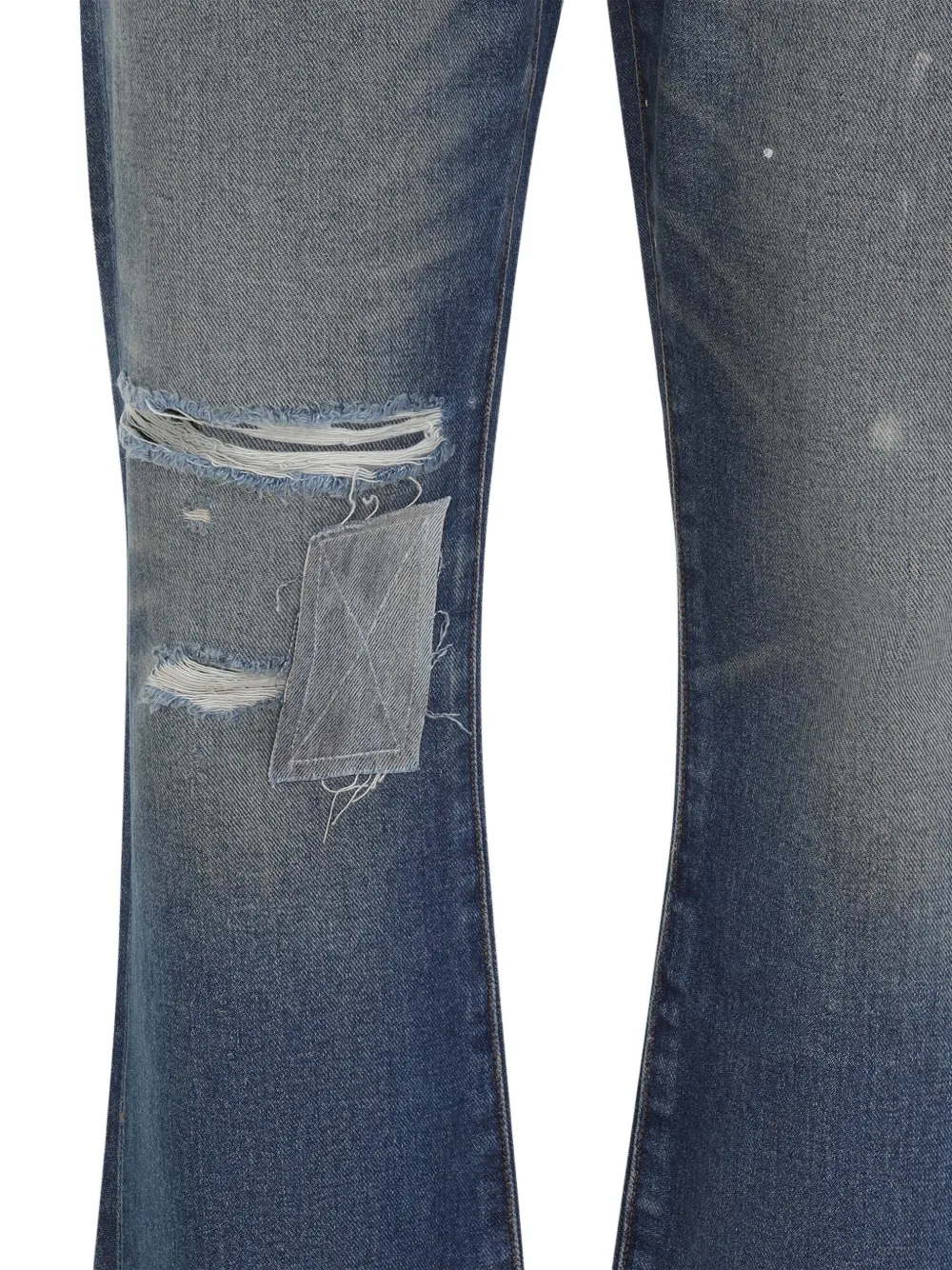GALLERY DEPT. Gerafelde jeans met patch Blauw