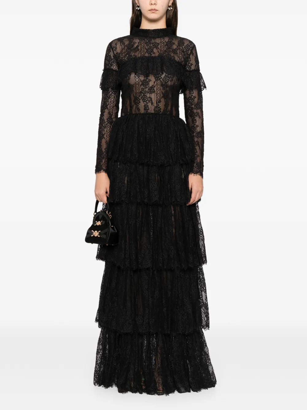 Saiid Kobeisy Maxi-jurk van kant - Zwart