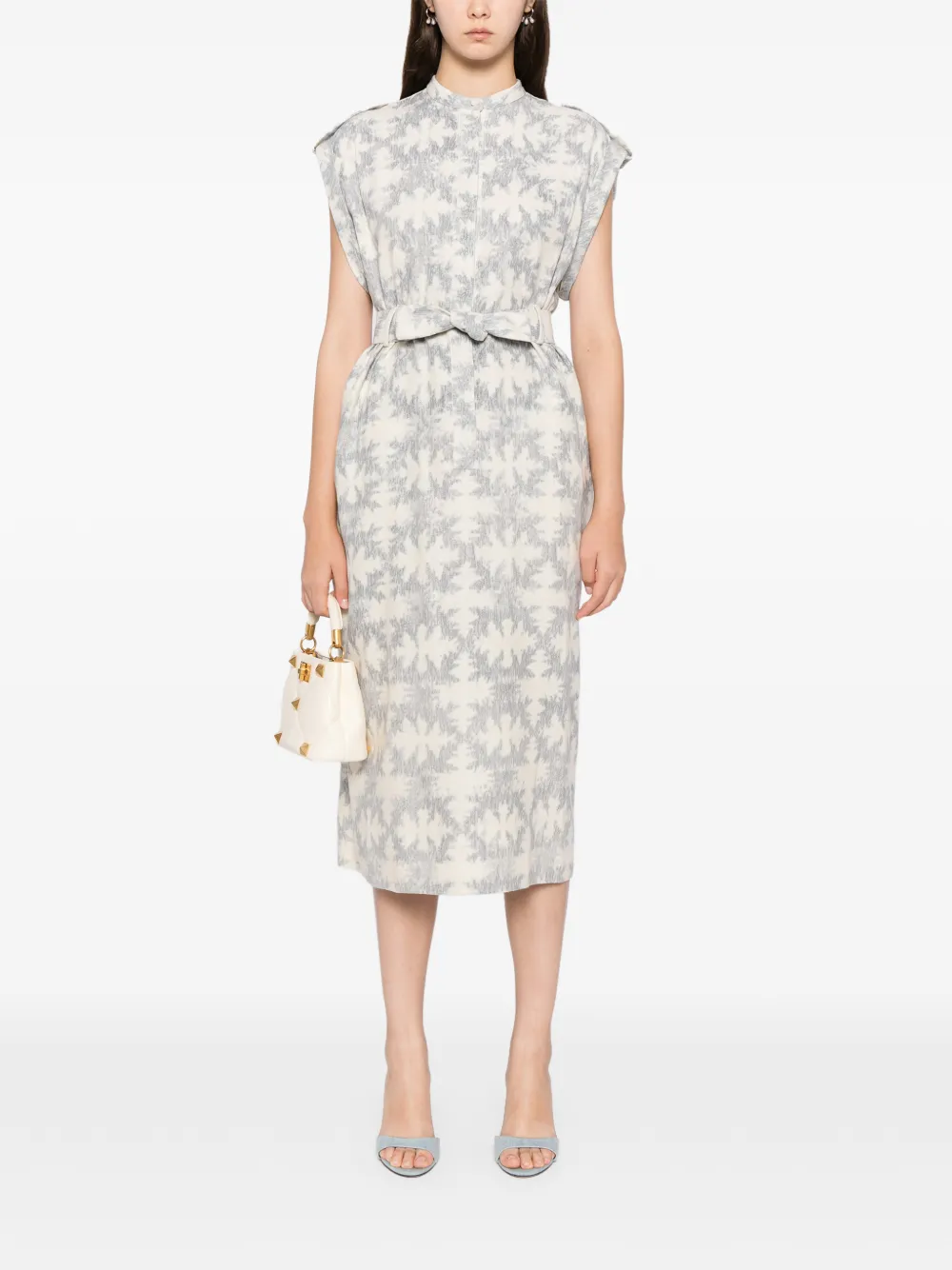 Saiid Kobeisy Midi-jurk met print - Wit