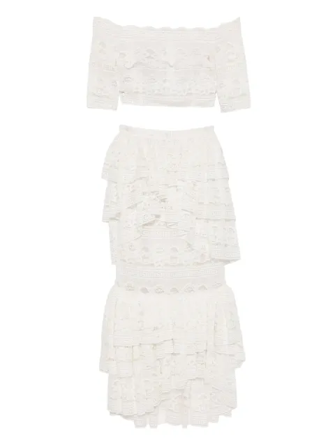 Saiid Kobeisy lace ruffled dress