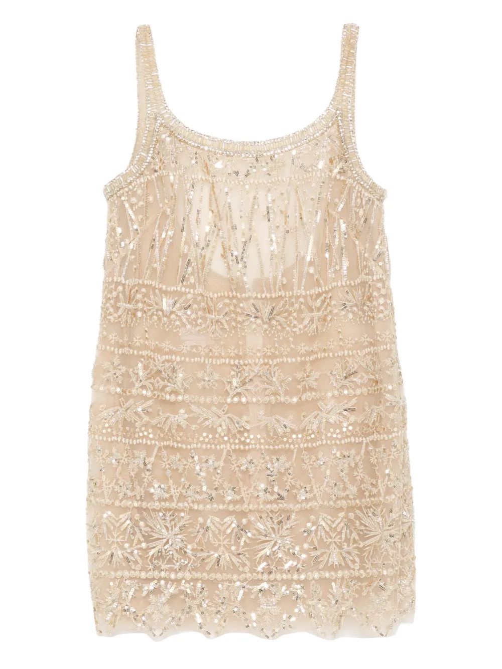 Saiid Kobeisy Abito corto con ricamo - Oro