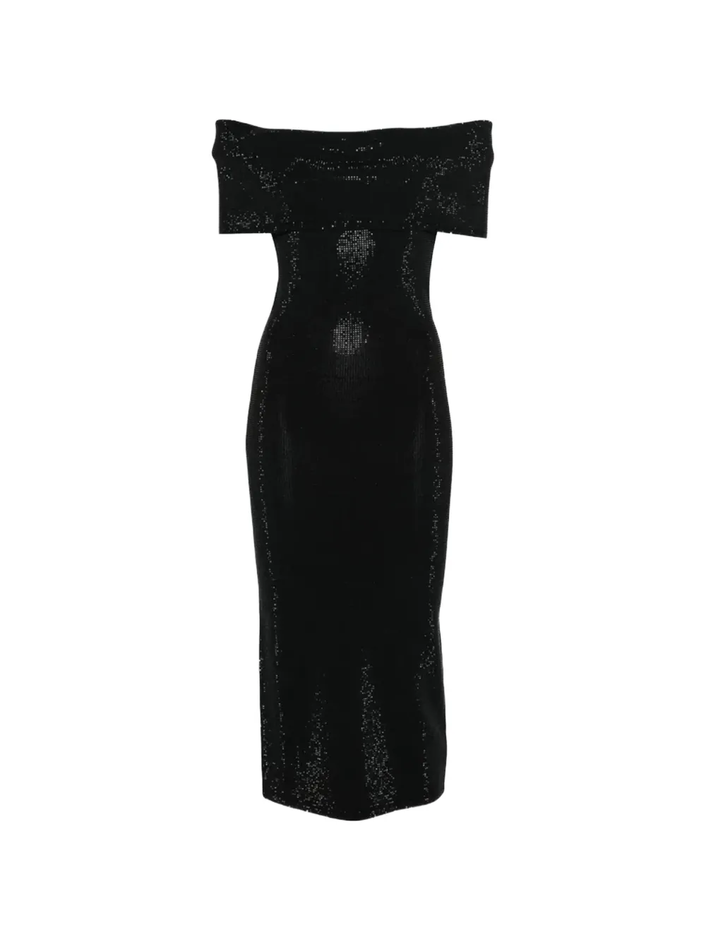 Michael Michael Kors off-shoulder midi dress - Zwart