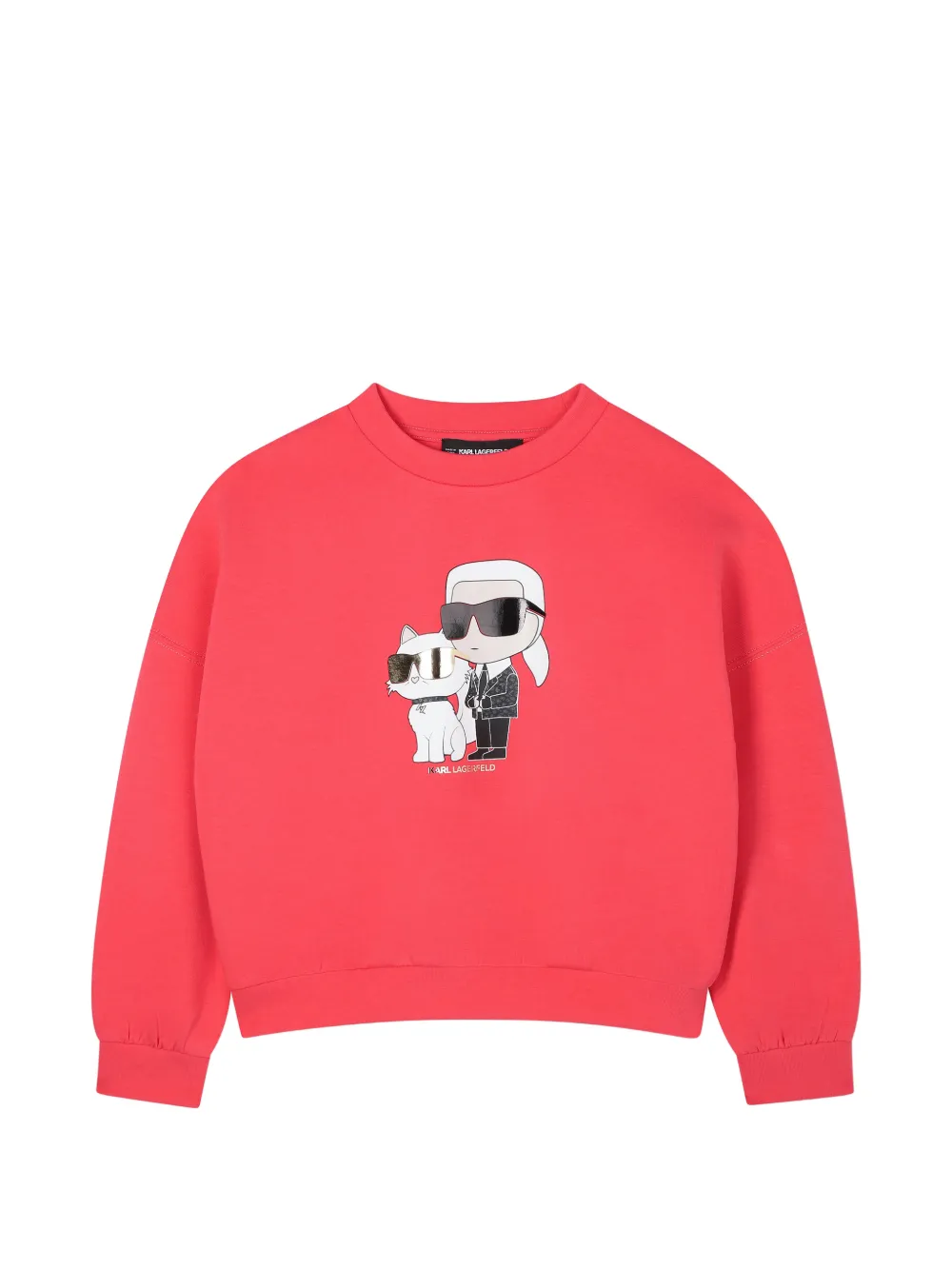 Karl Lagerfeld Kids graphic-print crew-neck sweatshirt - Rosso