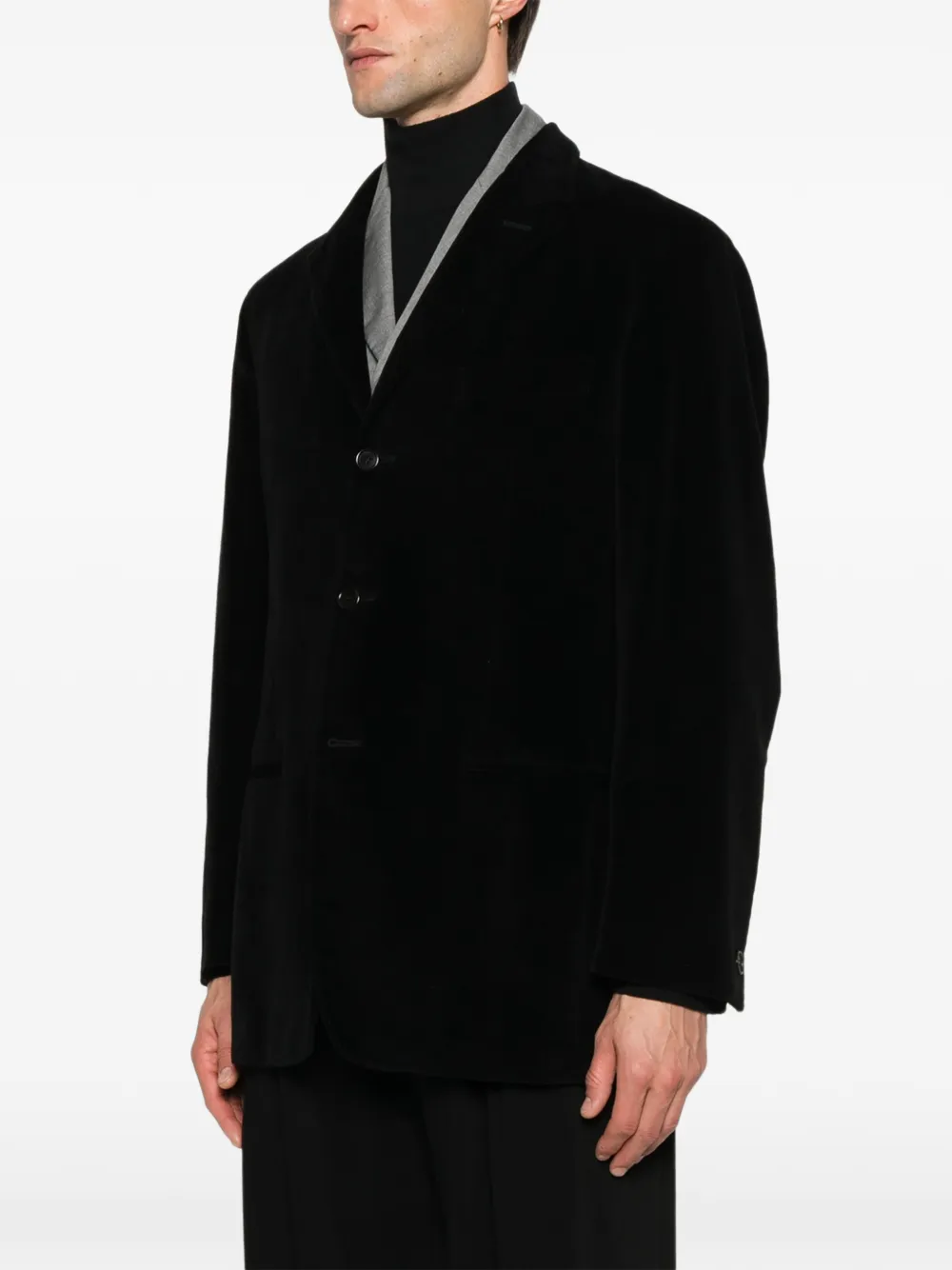  Romeo Gigli Pre-owned 1990s Buttoned Blazer - Black 