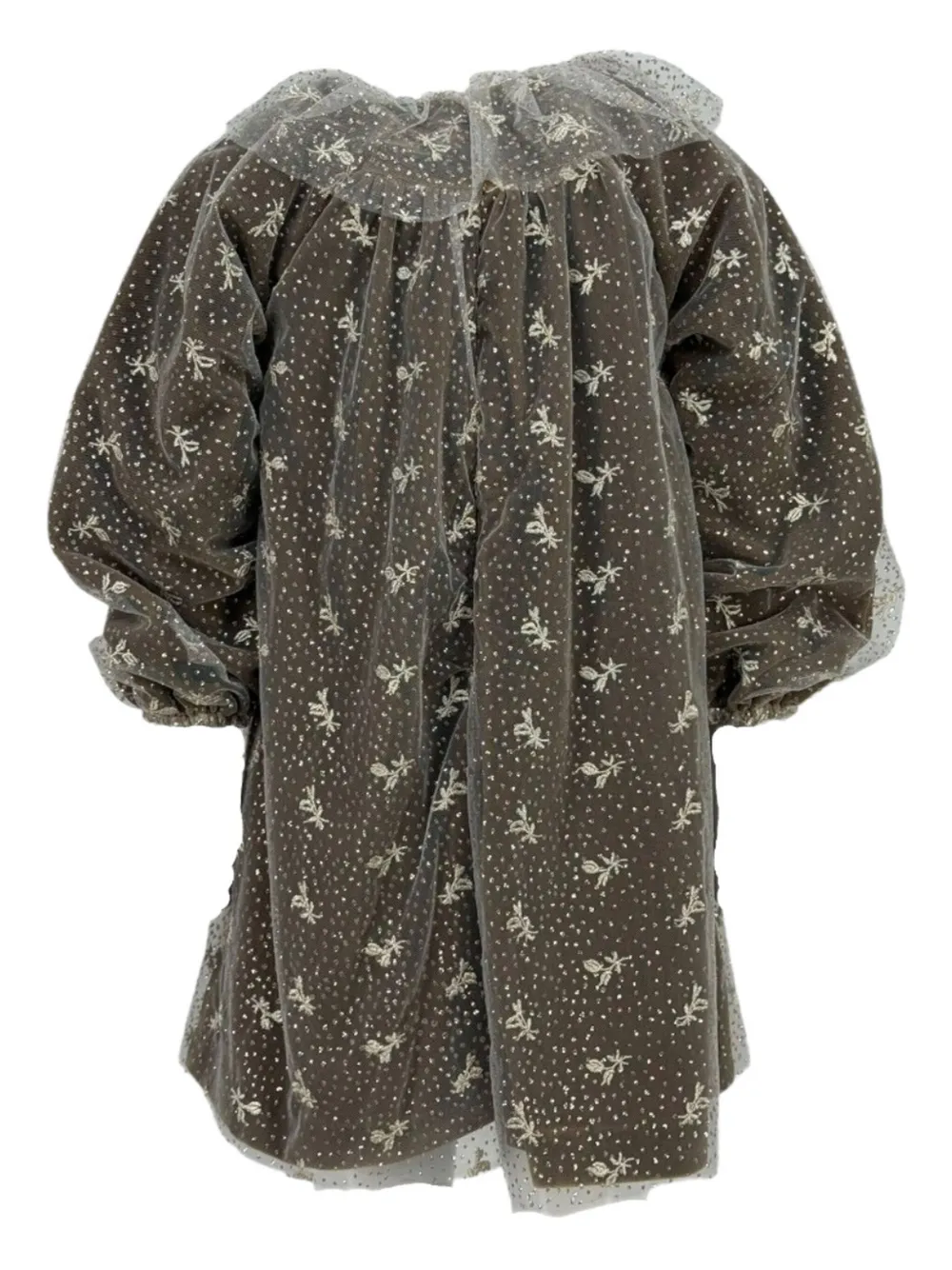 Tartine Et Chocolat Tulle Dress In Green