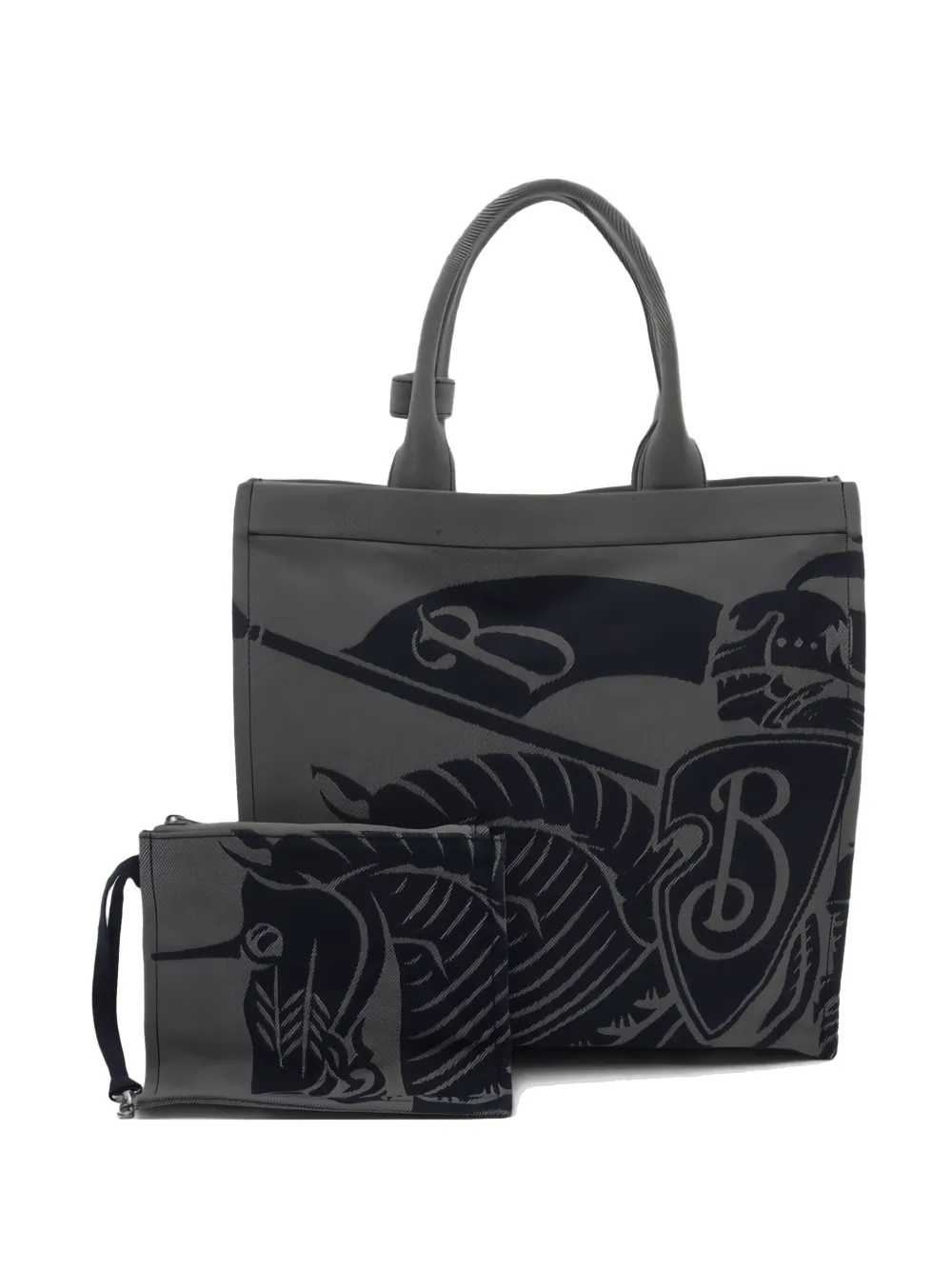 Burberry Pre-Owned 2010s EKD canvas tote bag | Grey | Image 1