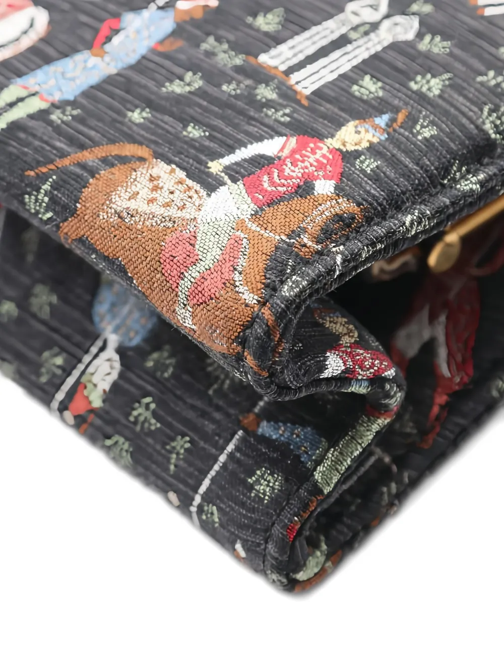 2010s Equestrian-Print Clutch Bag