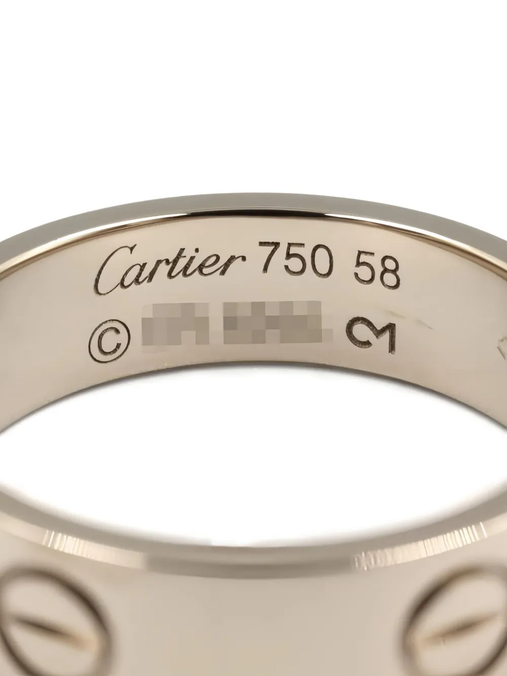 Pre-owned Cartier 2010s 18k White Gold Love Ring In Silver