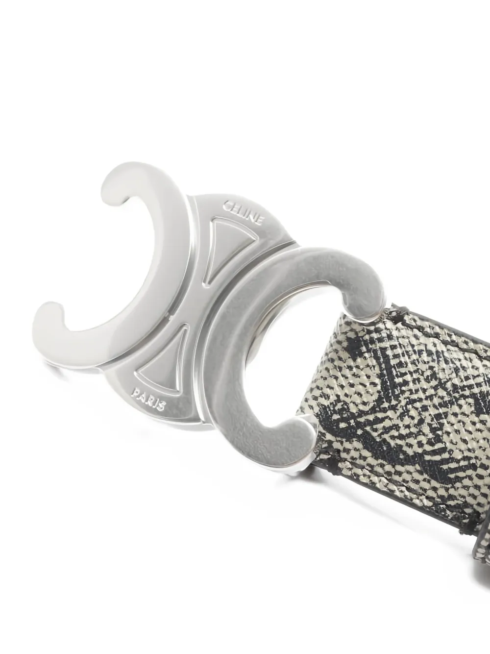 CELINE Pre-owned 2020s Medium Triomphe Belt (25mm ) In Neutral