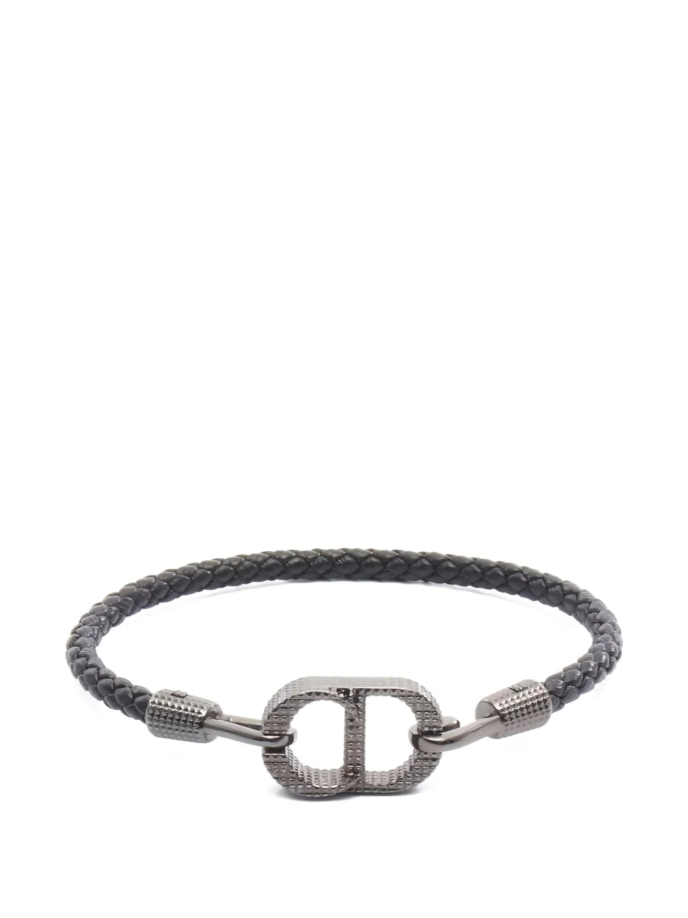 Christian Dior Pre-Owned logo-detail leather bracelet - Argento