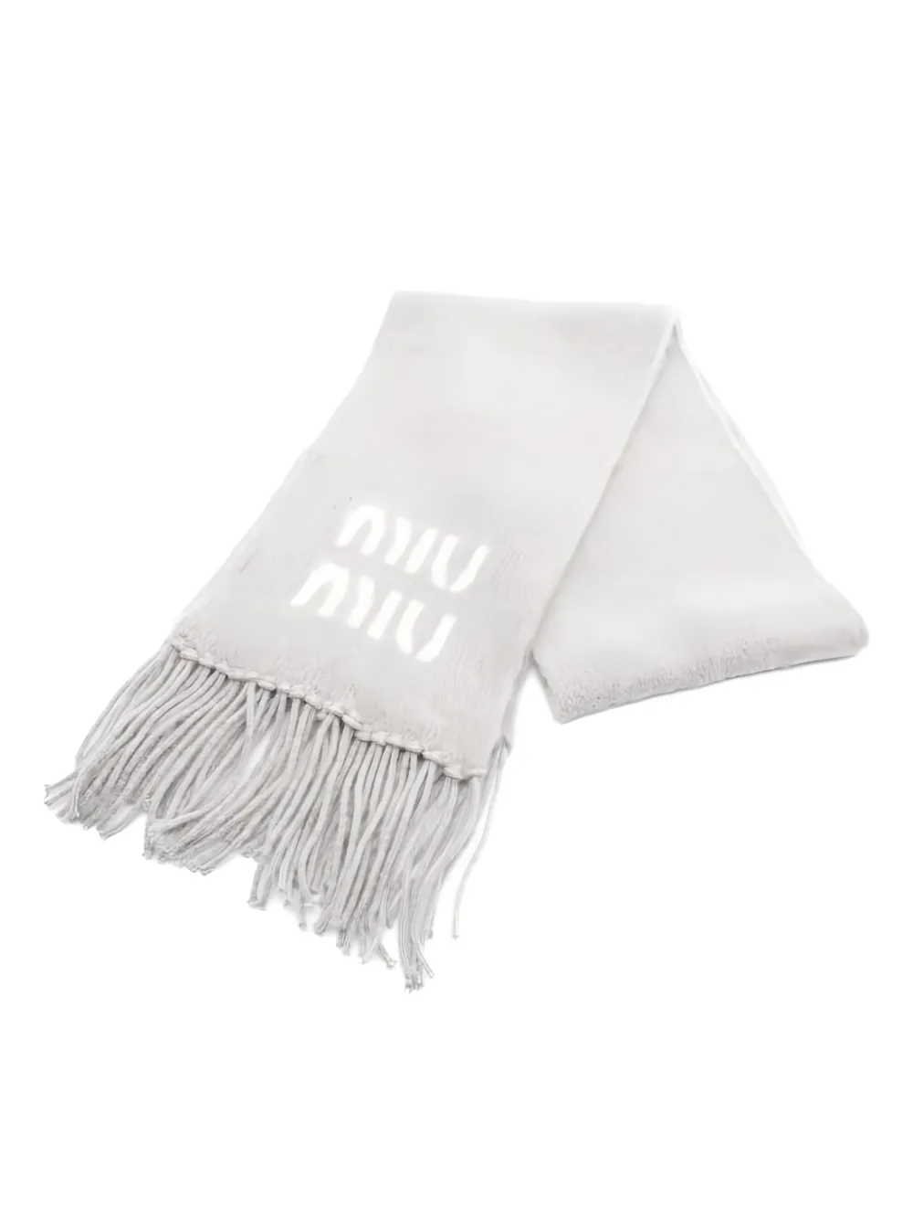 Miu Miu Pre-Owned wool scarf | Grey | Image 1
