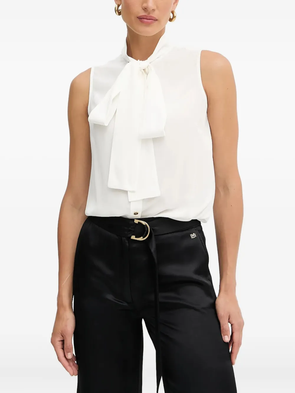 MARCIANO by GUESS top sin mangas con moño en el cuello | blanco | Image 1