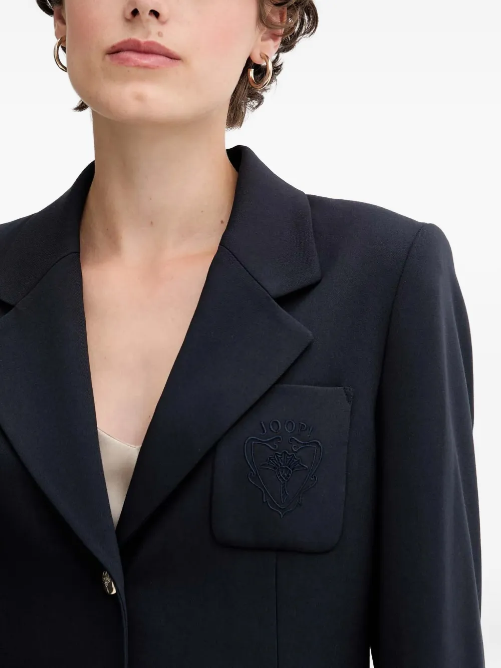 Joop! Jil blazer met zakknoop Blauw