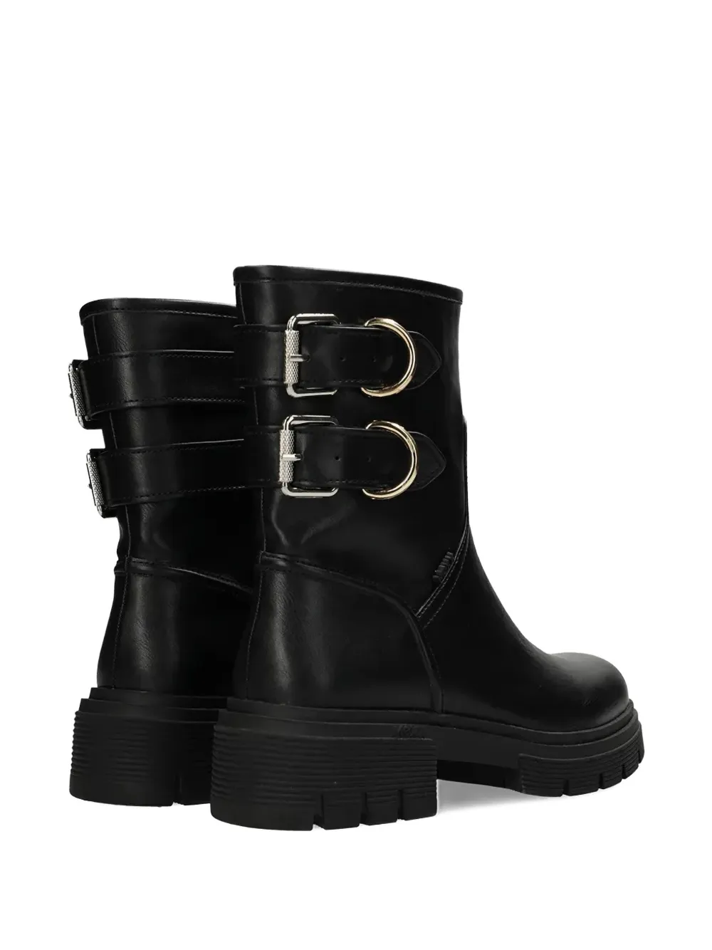 Mexx Sya Rami Buckle Platform Boots In Black