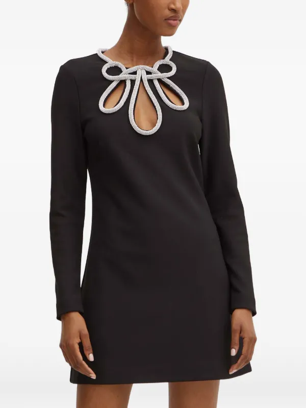 guess black mini dress USA cut-out Embellished | Size:XL Lots of fashion stays burgundy formal dresses Bardot sequin-embellished Mini Dress