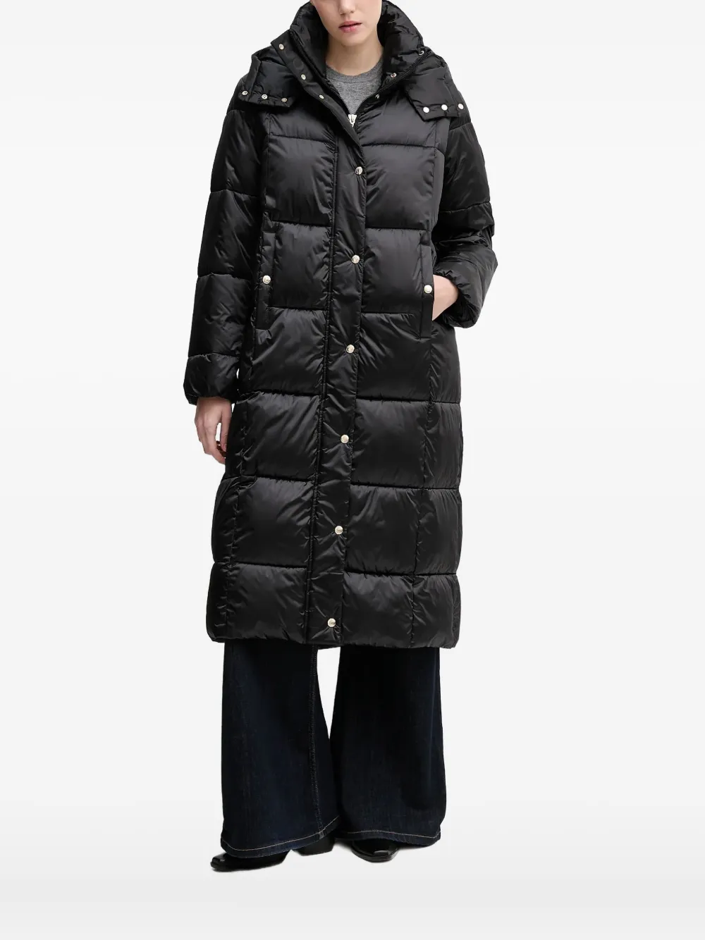 Joop Clarissa Hooded-padded Coat In Black