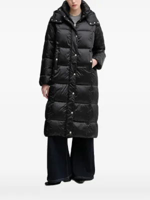 Kenzo Weave Long Down Coat | Black | FARFETCH